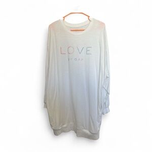 VINTAGE GAP Cream Love Graphic Sweatshirt
